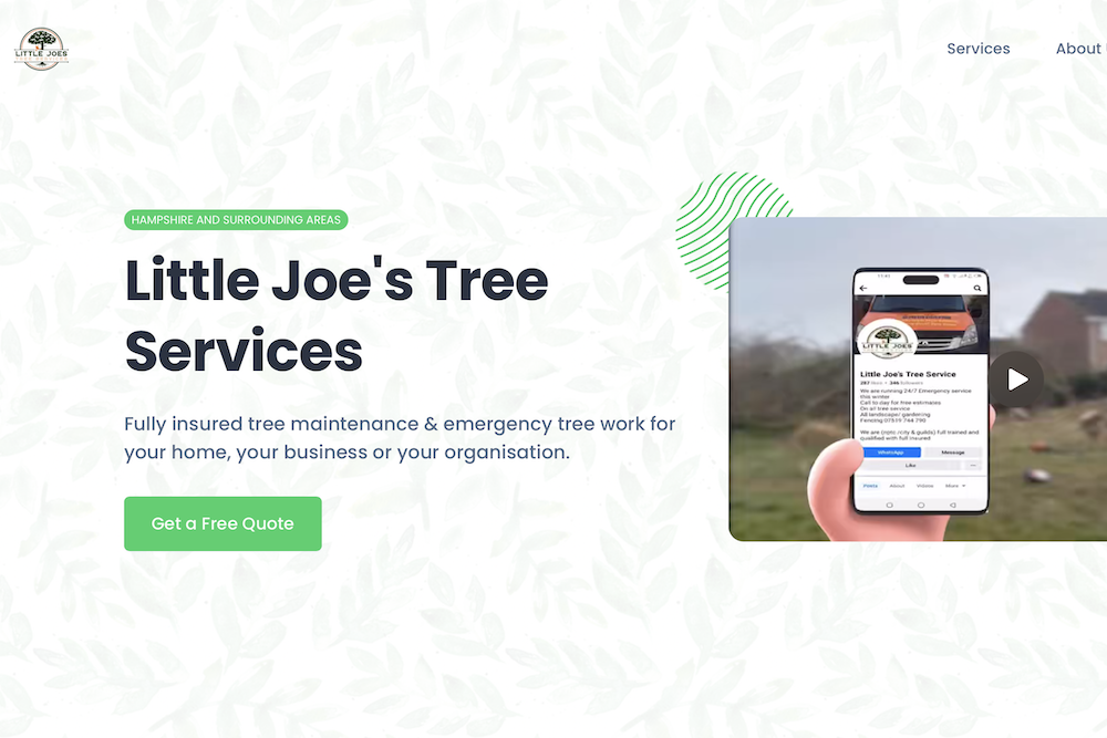 Little Joe's Tree Services header image